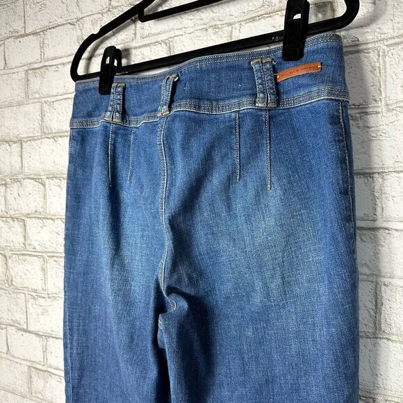 Anthropologie Pilcro and the Letterpress Jeans Crop Flare Denim Pants Blue 30 - Picture 5 of 8